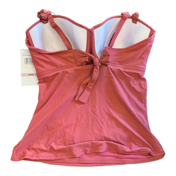 COCO REEF Charisma Tie-Back Ruched Bra-Sized Pleated Tankini Top NWT - Picture 4 of 6